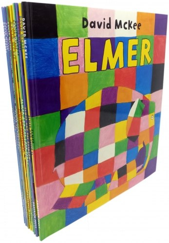 Elmer 10 Book Collection Set - Children Picture Flats Illustrated Elephant Pack