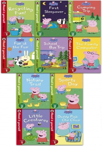 Peppa Pig Read it Yourself with Ladybird Collection 10 Books Set (Level 1-2)
